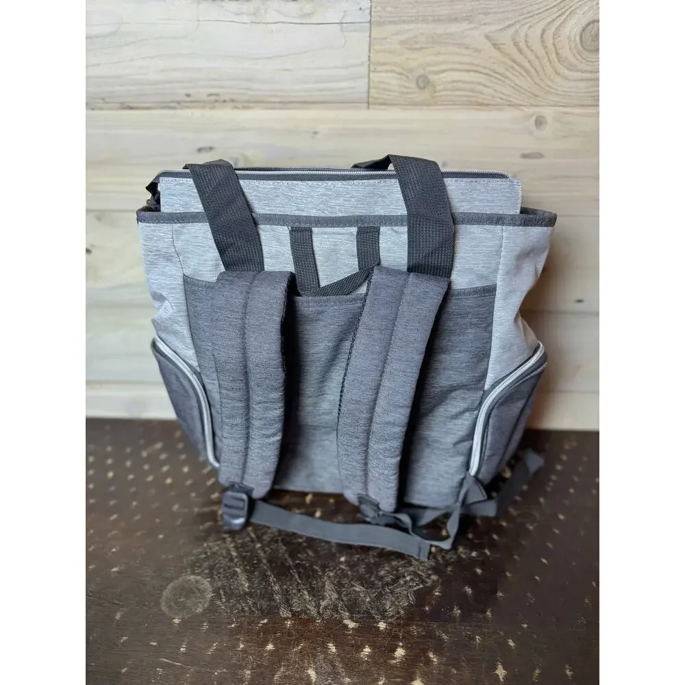 Diaper Bag Backpack Tote Gray Convertible Baby Changing Bag Multi Functional‎
